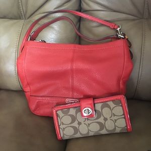 Coach purse and wallet Burnt Orange